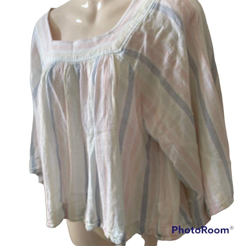 🌸3 for $30 GAP White Linen top women Summer Blouse